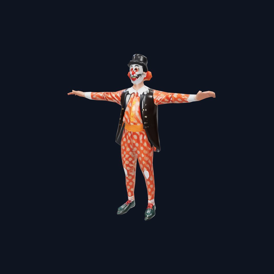 Colorful Clown Costume model pack